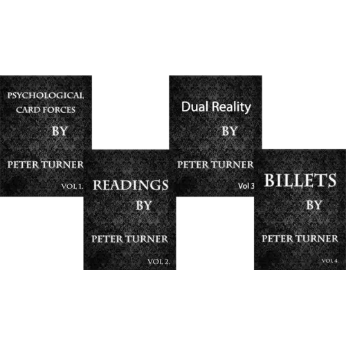 4 Volume Set Of Reading, Billets, Dual Reality And Psychological Playing Card Forces by Peter Turner