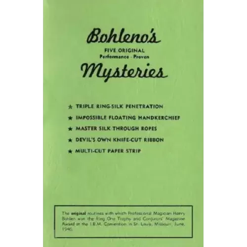 Bohleno`S Mysteries by Henry Bohlen
