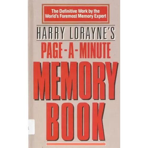 Page A Minute Memory Book by Harry Lorayne
