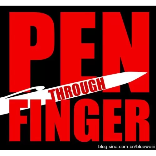 Pen Through Finger by Matthew Johnson