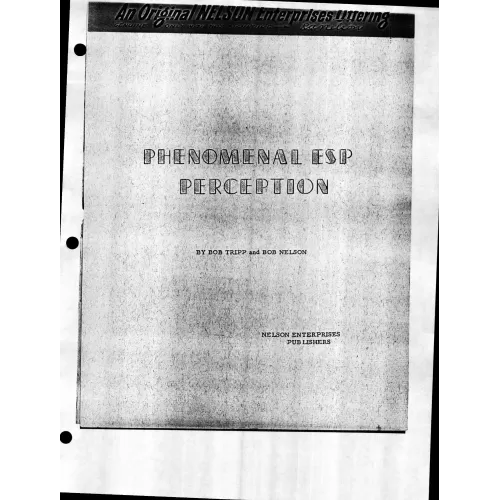 Phenomenal Esp Perception by Bob Tripp & Robert A. Nelson