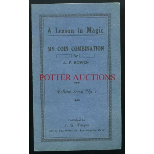 A Lesson In Magic by A F Bowen