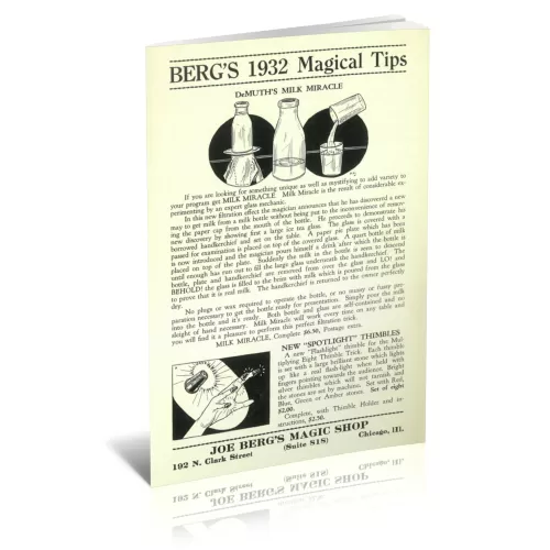 Berg’s 1932 Magical Tips by Joe Berg