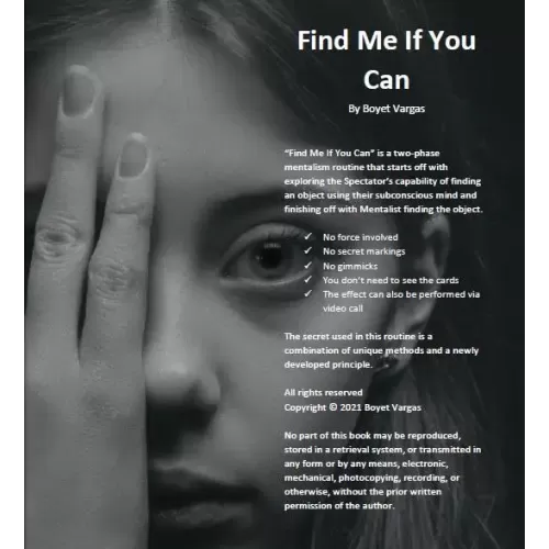 Find Me If You Can (Ebook) by Boyet Vargas