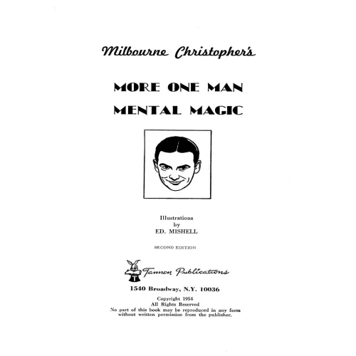 More One Man Mental Magic by Milbourne Christopher
