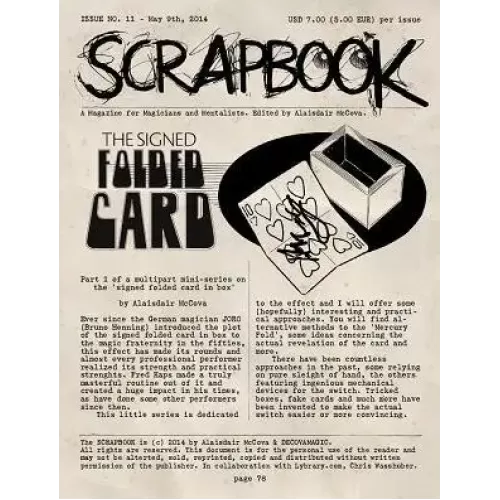 Scrapbook Issue 11 by Alexander De Cova
