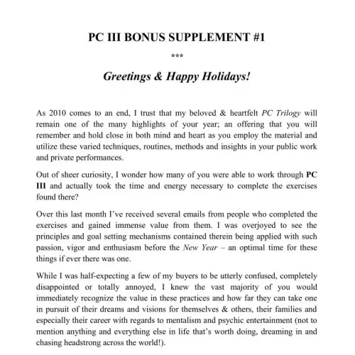 The Professional's Choice Iii - Bonus Supplement 1 by Jerome Finley