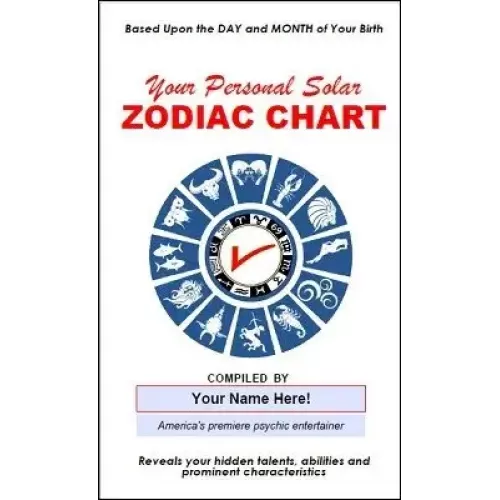 Your Personal Solar Zodiac Chart Pitch Book Kit by B. W. Mccarron