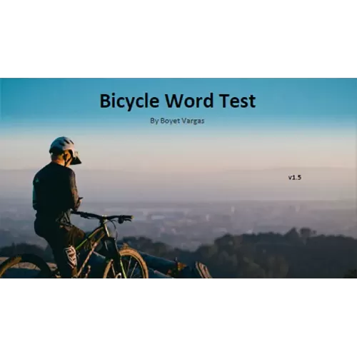 Bicycle Word Test by Boyet Vargas