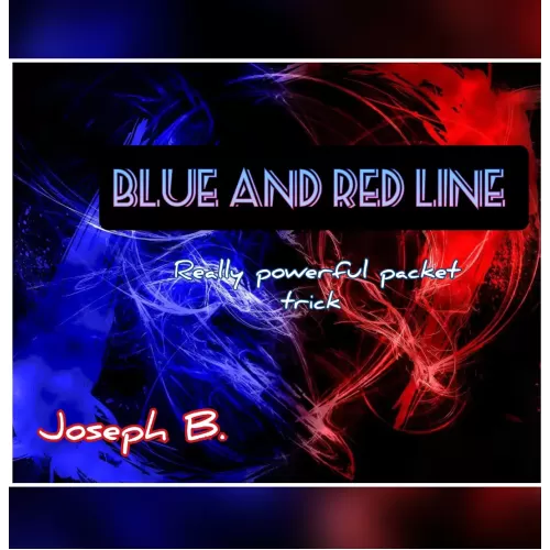 Blue And Red Line by Joseph B