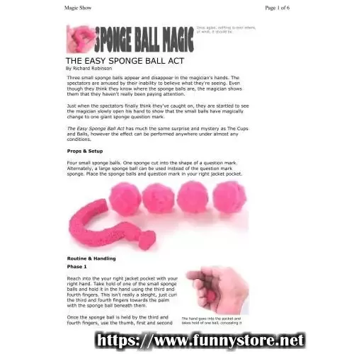 The Easy Sponge Ball Act by Richard Robinson