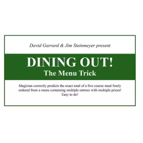 Dining Out! The Menu Trick by David Garrard and Jim Steinmeyer