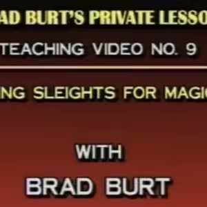Gambling Sleights for Magicians by Brad Burt